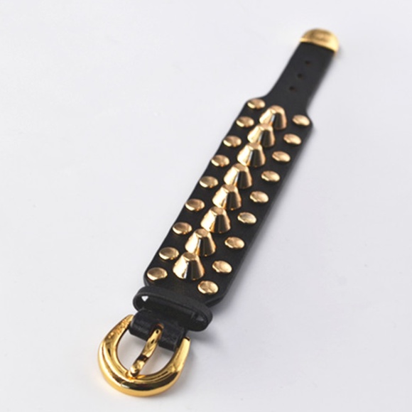 Viollina Another V Rock Star Stud Leather Bracelet - Picture 6 of 7